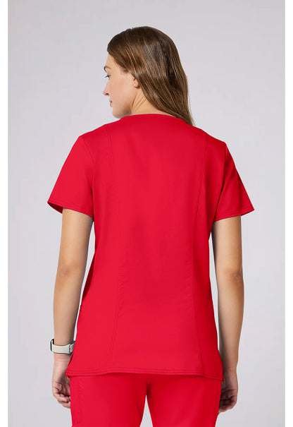 Workwear Revolution WW620 Women's V-Neck Scrub Top Sweet Paprika