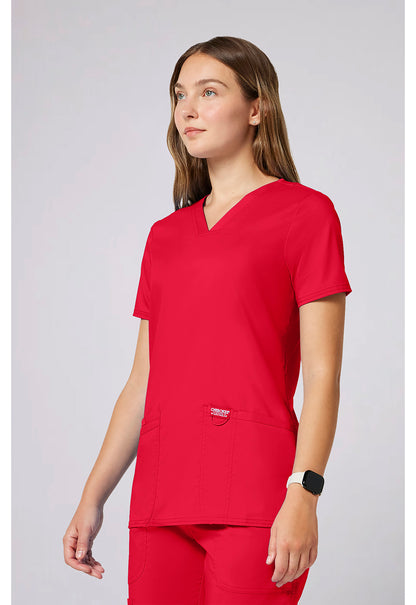 Workwear Revolution WW620 Women's V-Neck Scrub Top Sweet Paprika
