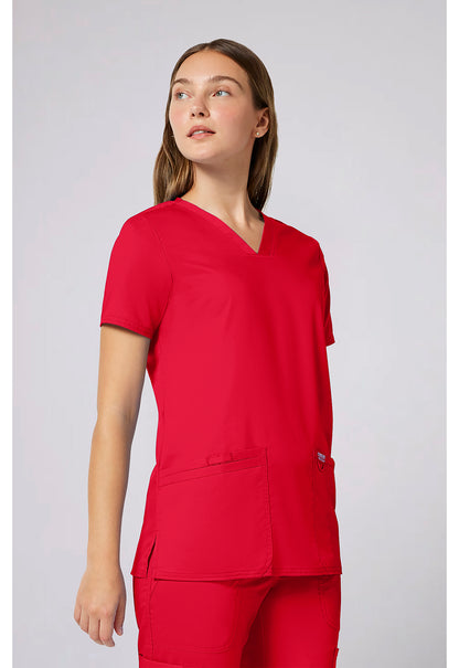 Workwear Revolution WW620 Women's V-Neck Scrub Top Sweet Paprika