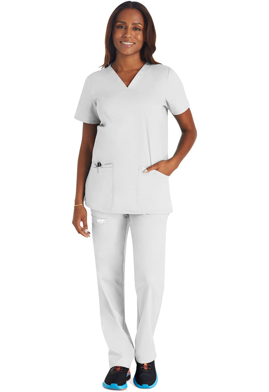Workwear Revolution WW620 Women's V-Neck Scrub Top White