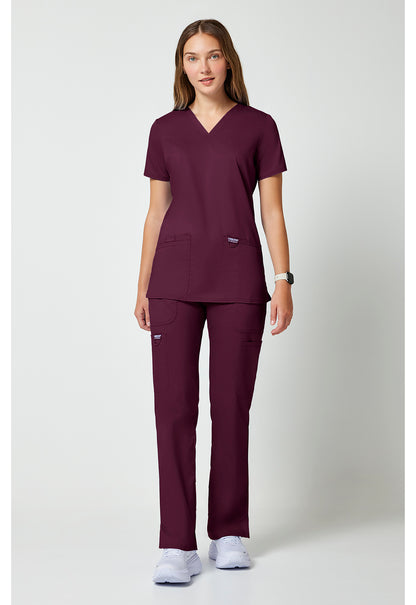 Workwear Revolution WW620 Women's V-Neck Scrub Top Wine
