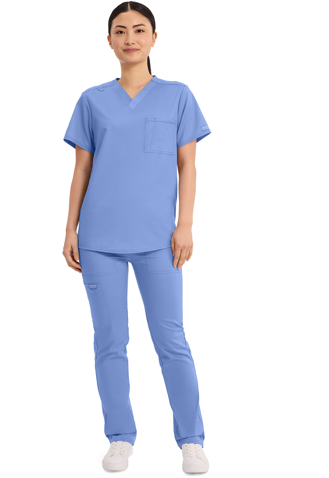 Workwear Revolution WW625 Unisex Unisex 1 Pocket Tuckable V-Neck Scrub Top Ciel Blue