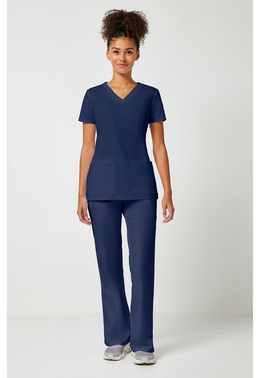 Workwear Originals WW645 Women's V-Neck Scrub Top Navy