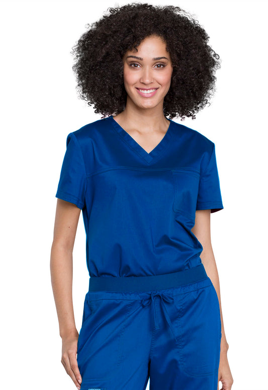 Workwear Revolution WW657 Women's Tuckable V-Neck O.R. Scrub Top Royal