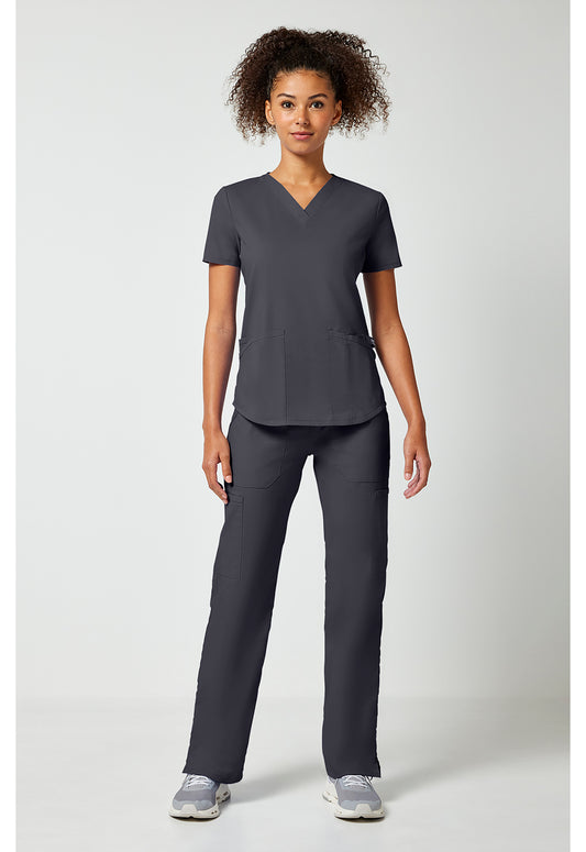 Workwear Professionalessionals WW665 Women's V-Neck Scrub Top Pewter