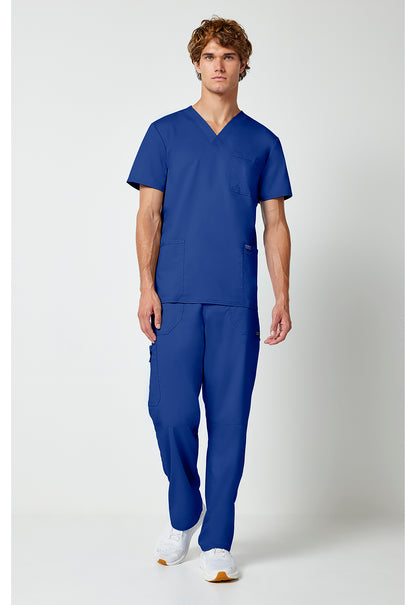Workwear Revolution WW670 Men's V-Neck Scrub Top Galaxy Blue