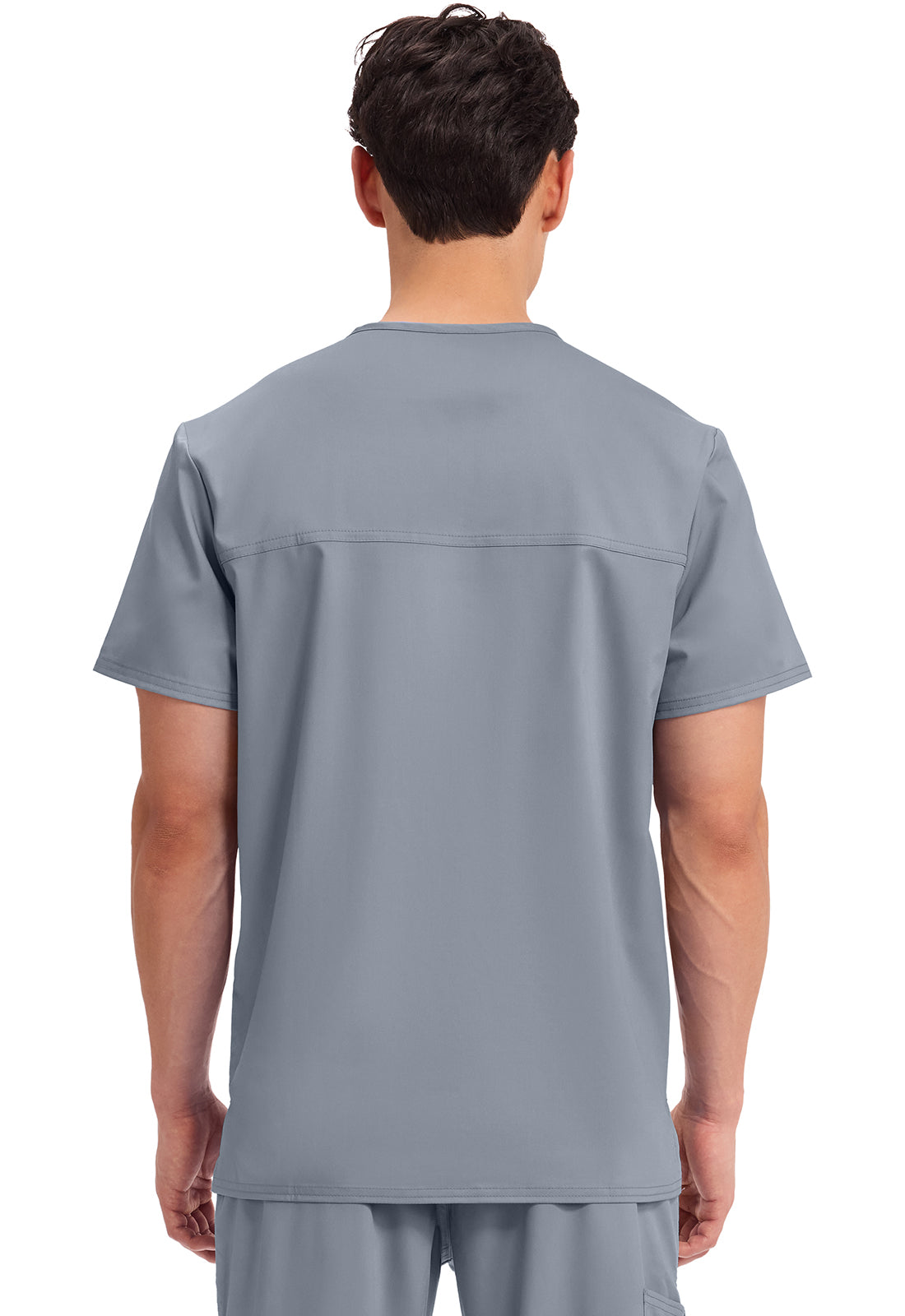 Workwear Revolution WW670 Men's V-Neck Scrub Top Grey