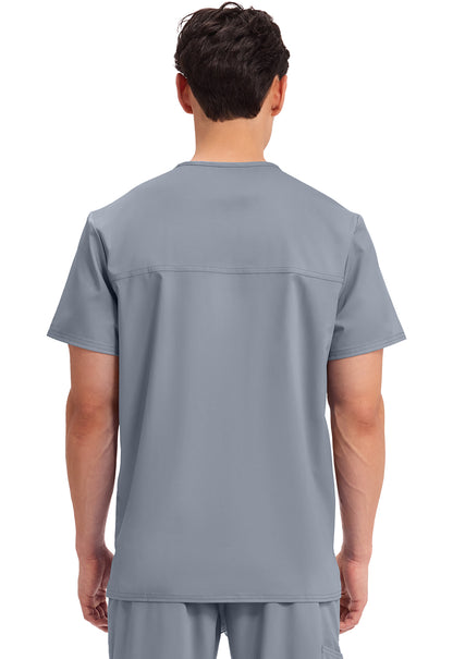 Workwear Revolution WW670 Men's V-Neck Scrub Top Grey