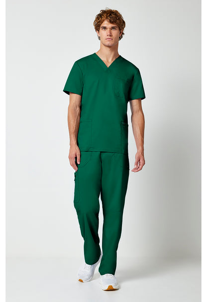 Workwear Revolution WW670 Men's V-Neck Scrub Top Hunter Green