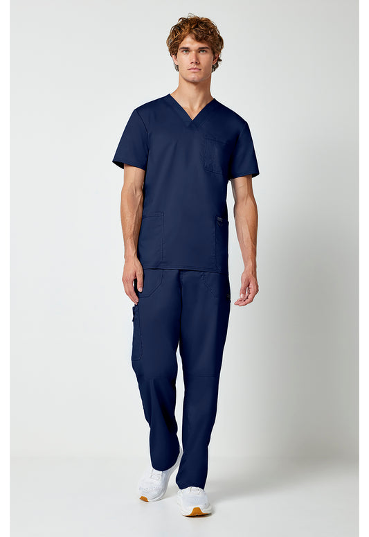 Workwear Revolution WW670 Men's V-Neck Scrub Top Navy