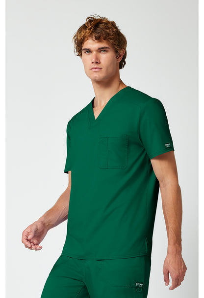 Workwear Revolution WW690 Men's Tuckable V-Neck Scrub Top Hunter Green