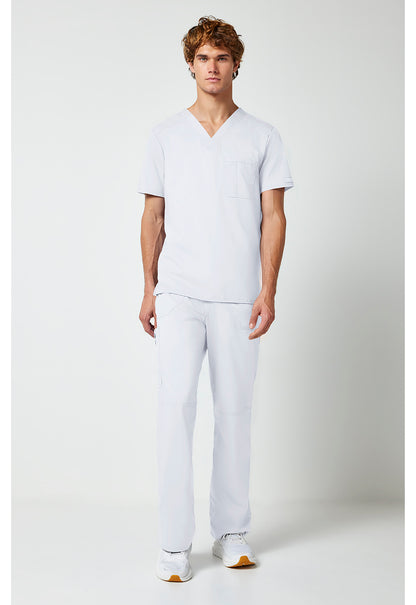 Revolution WW690 Men's Tuckable V-Neck Top White