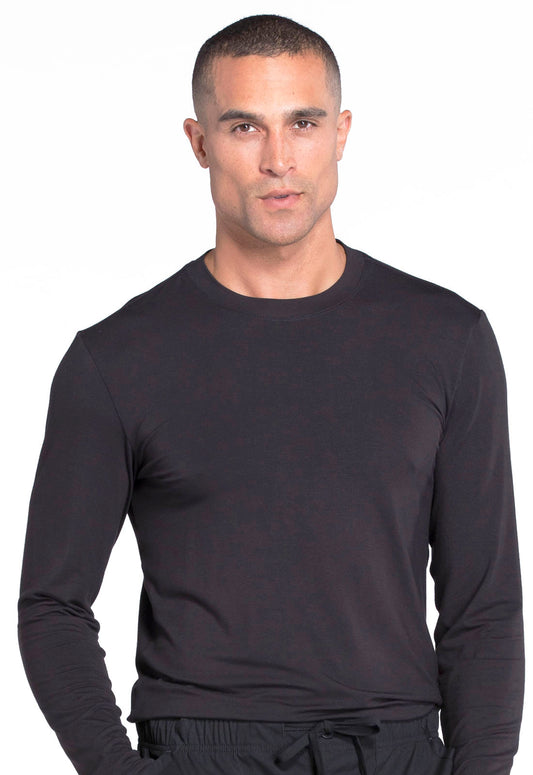 Professionals WW700 Men's Underscrub Knit Top Black Model Image Front | Cherokee Workwear