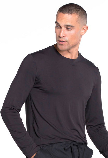 Professionals WW700 Men's Underscrub Knit Top Black Model Image Left Side | Cherokee Workwear