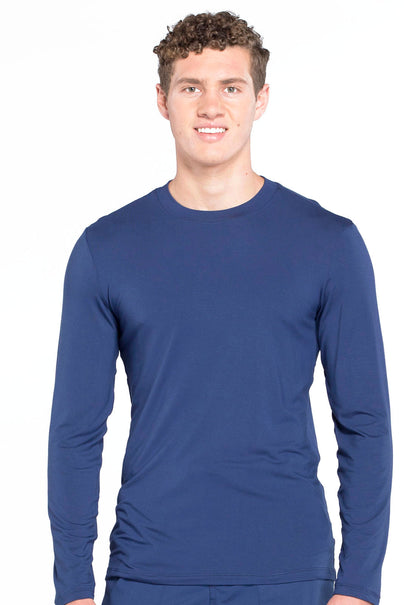 Professionals WW700 Men's Underscrub Knit Top Navy Model Image Front | Cherokee Workwear