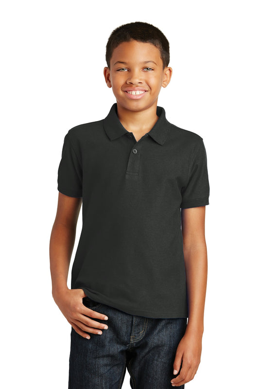 Port Authority Youth Core Classic Pique Polo. Y100 Deep Black