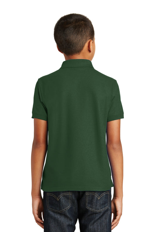 Port Authority Youth Core Classic Pique Polo. Y100 Deep Forest Green