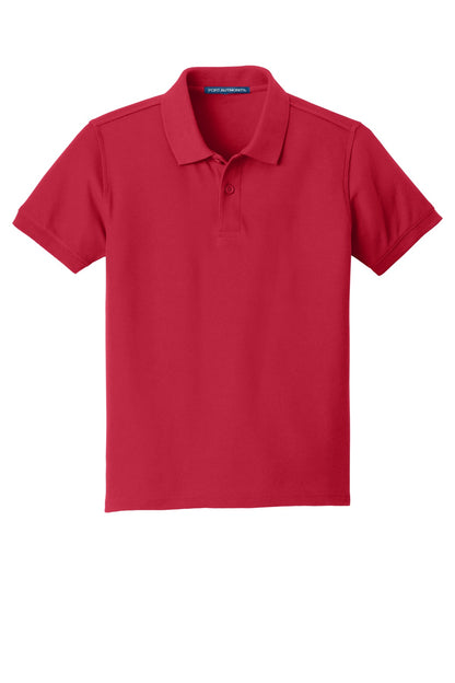 Port Authority Youth Core Classic Pique Polo. Y100 Rich Red