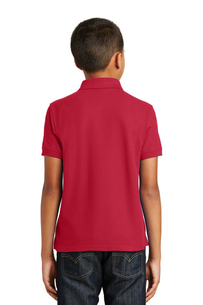 Port Authority Youth Core Classic Pique Polo. Y100 Rich Red
