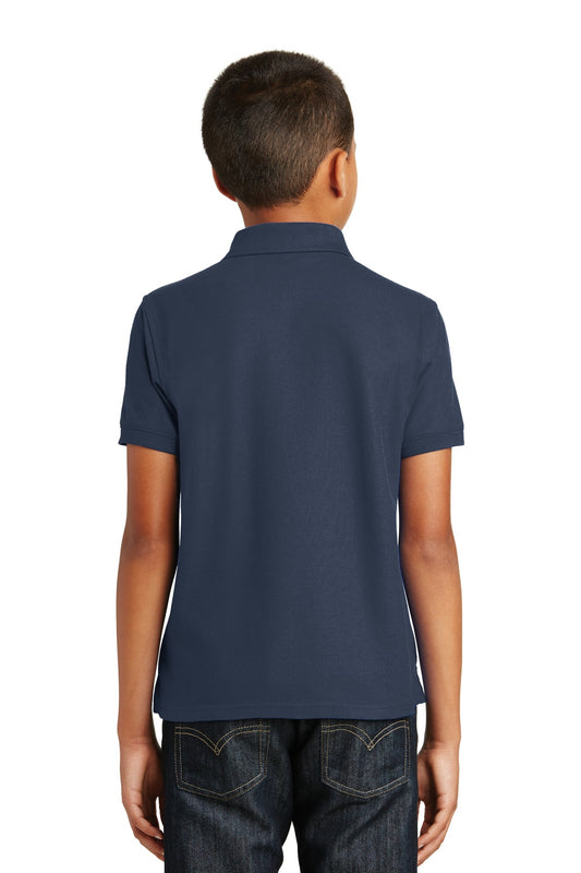 Port Authority Youth Core Classic Pique Polo. Y100 River Blue Navy