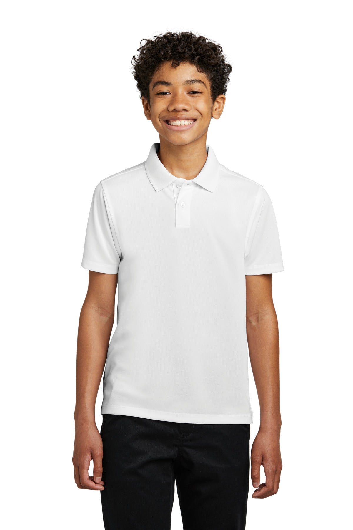 Port Authority Youth Dry Zone UV Micro-Mesh Polo Y110 White