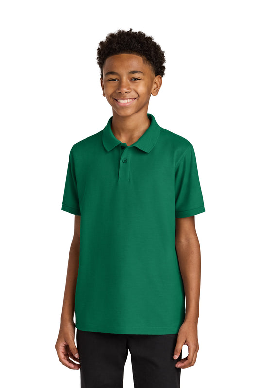 Port Authority Youth Wearever Signature Pique Polo Y200 Kelly Green