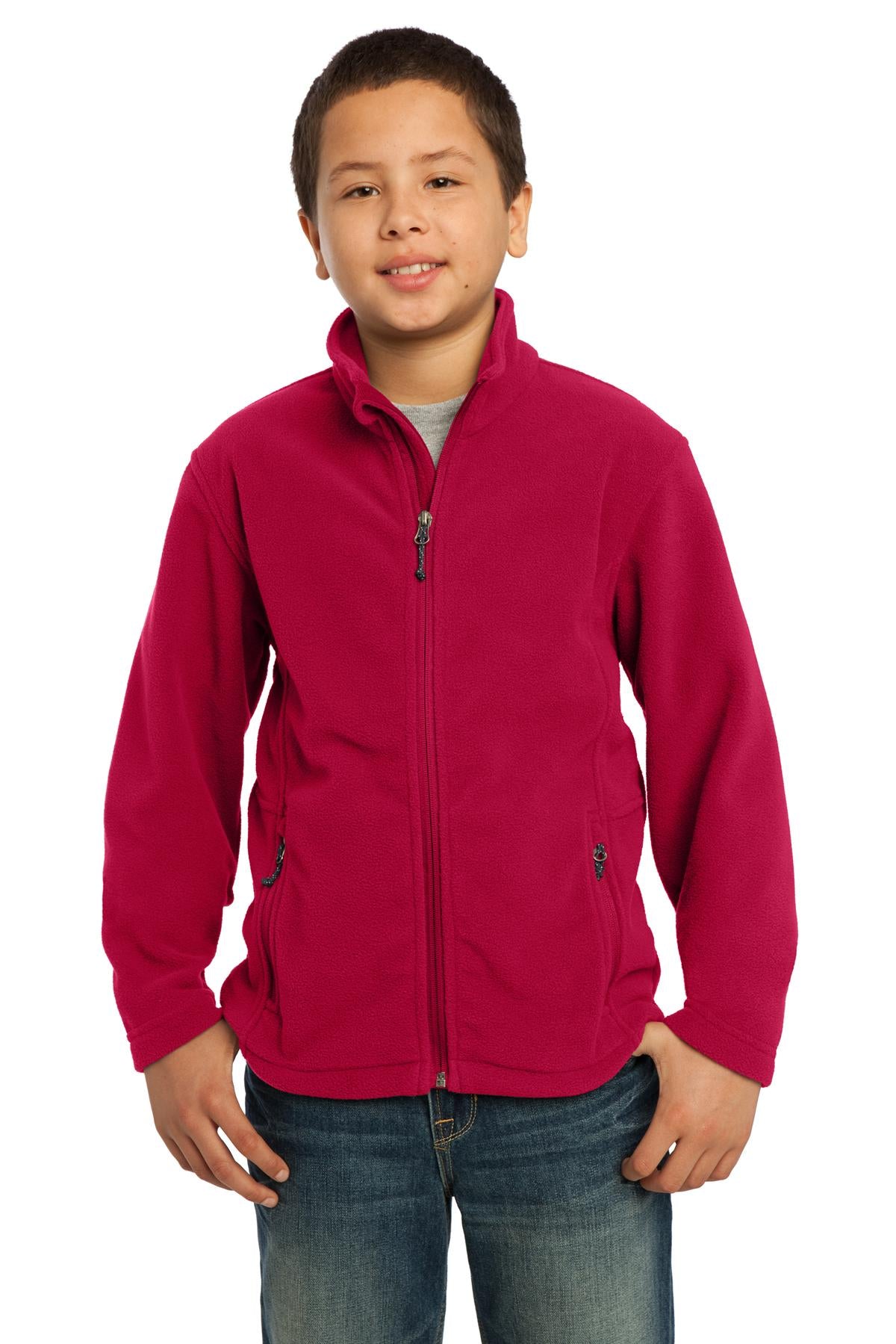 Port Authority Youth Value Fleece Jacket. Y217 True Red