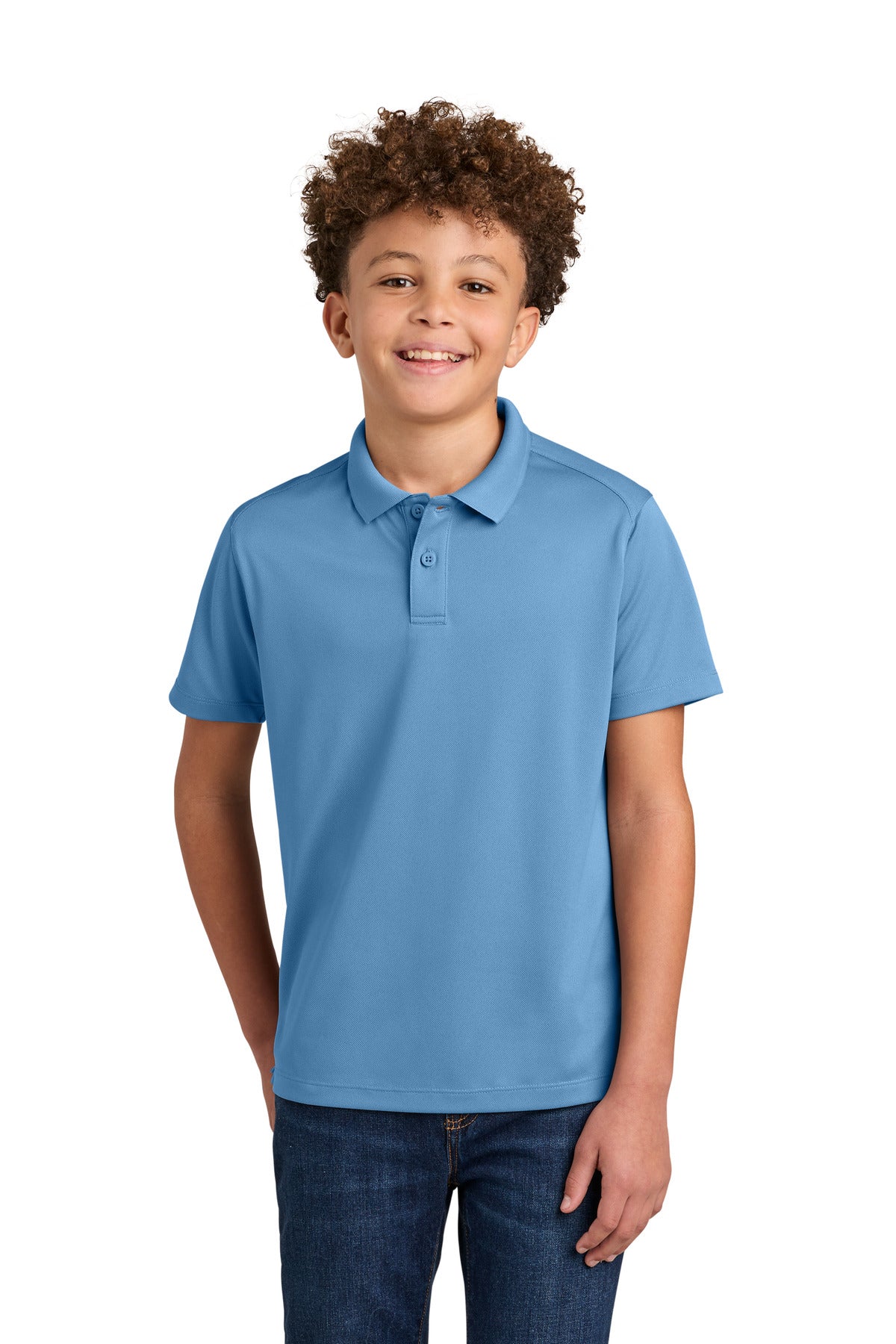Port Authority Youth Wearever Performance Pique Polo Y240 Carolina Blue