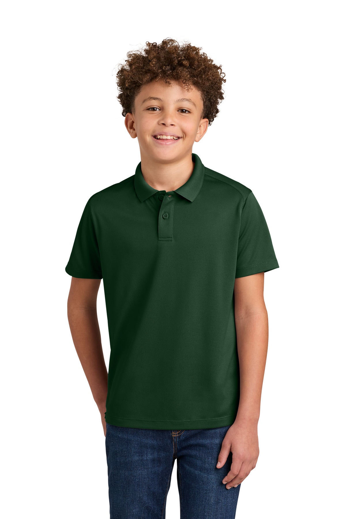 Port Authority Youth Wearever Performance Pique Polo Y240 Deep Forest Green