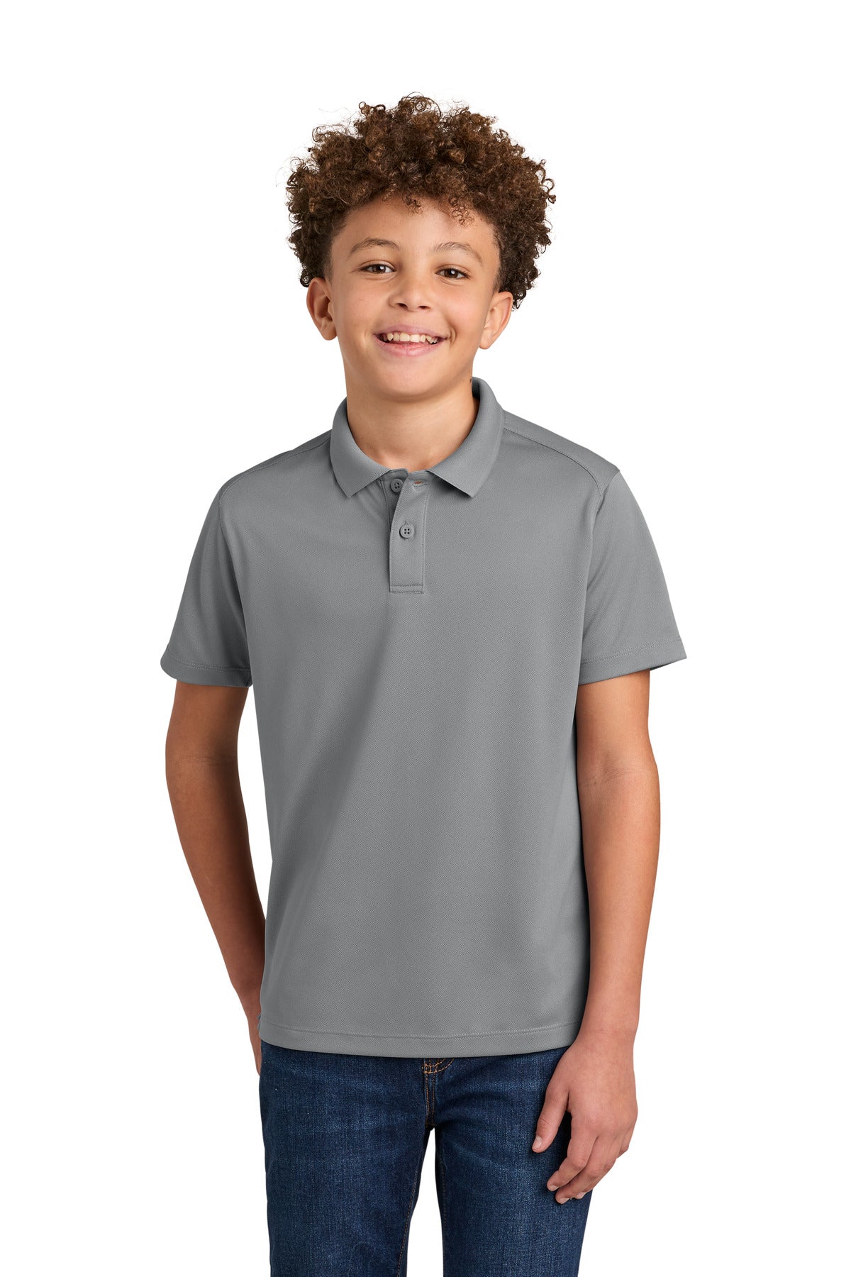 Port Authority Youth Wearever Performance Pique Polo Y240 Gusty Grey