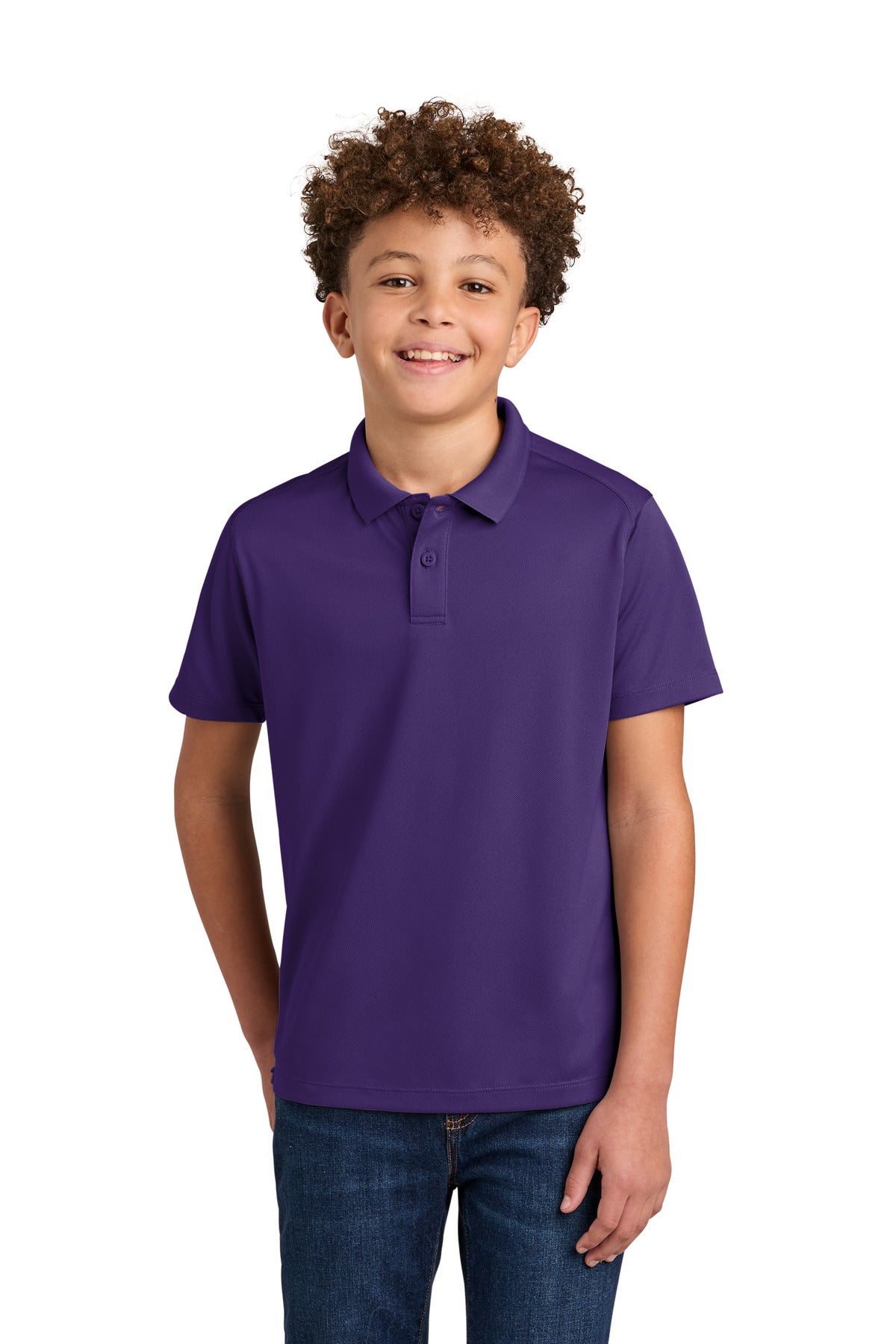 Port Authority Youth Wearever Performance Pique Polo Y240 Prism Purple