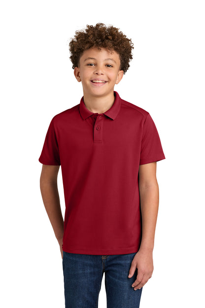 Port Authority Youth Wearever Performance Pique Polo Y240 Rich Red