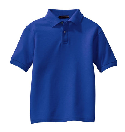 Port Authority Youth Silk Touch Polo.  Y500 Royal