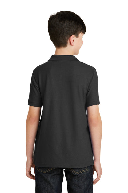 Port Authority Youth Silk Touch Polo.  Y500 Black