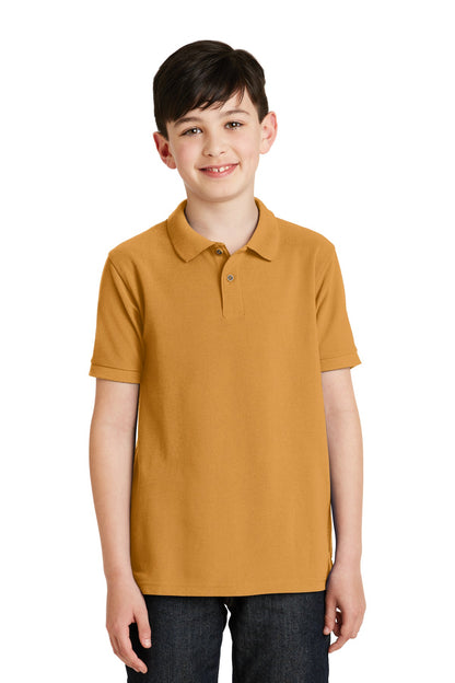 Port Authority Youth Silk Touch Polo.  Y500 Gold