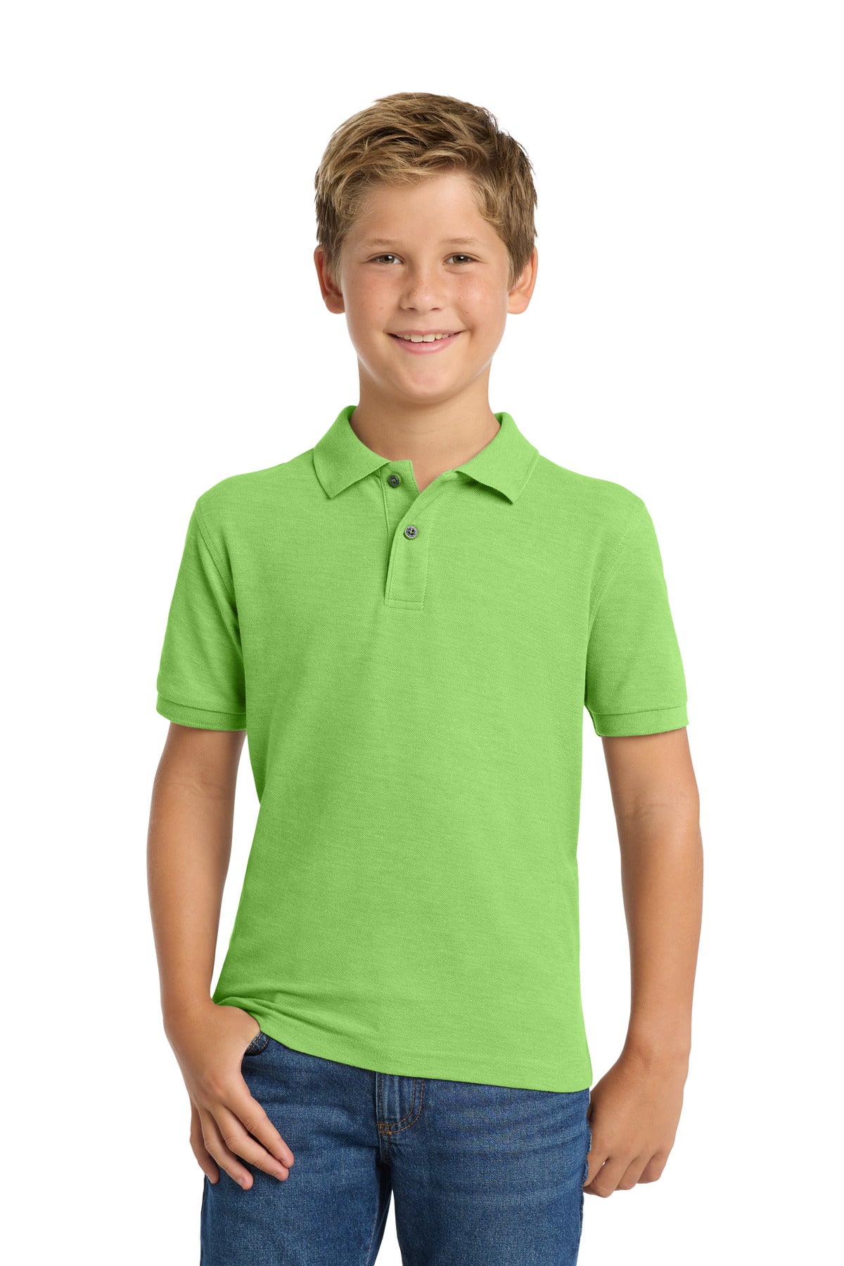 Port Authority Youth Silk Touch Polo Y500 Lime