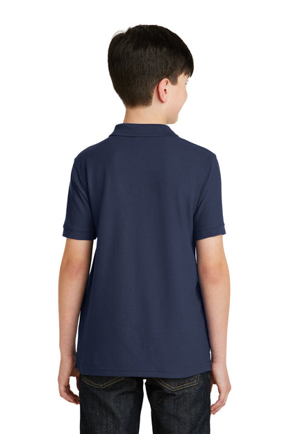 Port Authority Youth Silk Touch Polo.  Y500 Navy