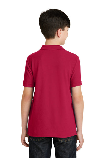 Port Authority Youth Silk Touch Polo.  Y500 Red