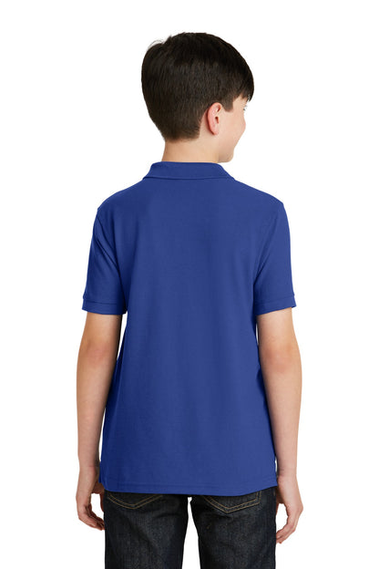Port Authority Youth Silk Touch Polo.  Y500 Royal