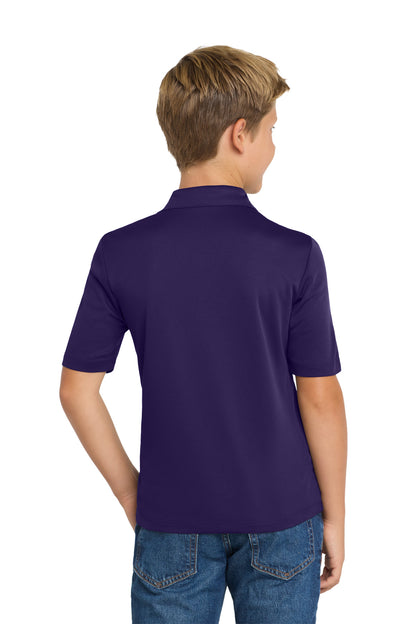 Port Authority Youth Silk Touch Performance Polo. Y540 Bright Purple