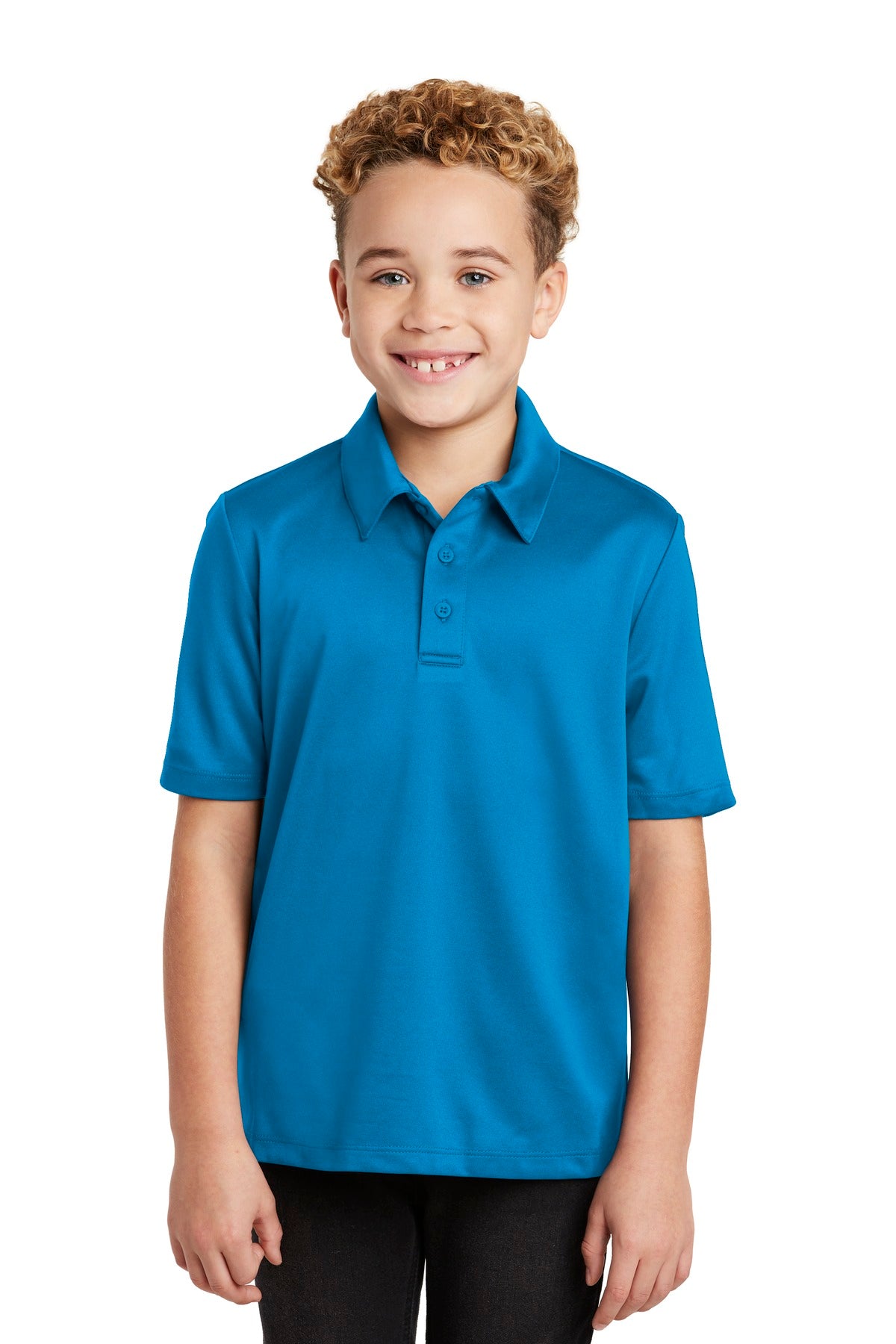 Port Authority Youth Silk Touch Performance Polo. Y540 Brilliant Blue