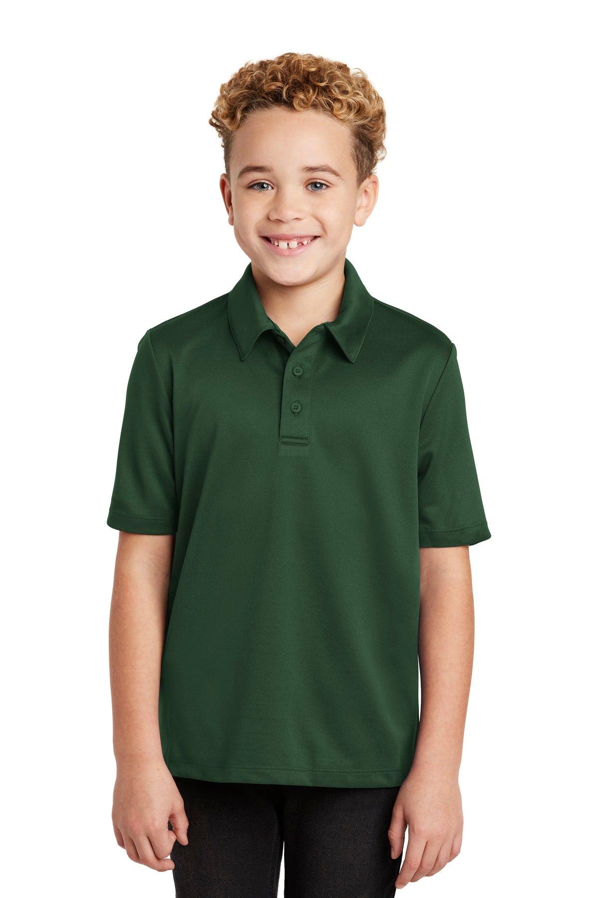 Port Authority Youth Silk Touch Performance Polo. Y540 Dark Green