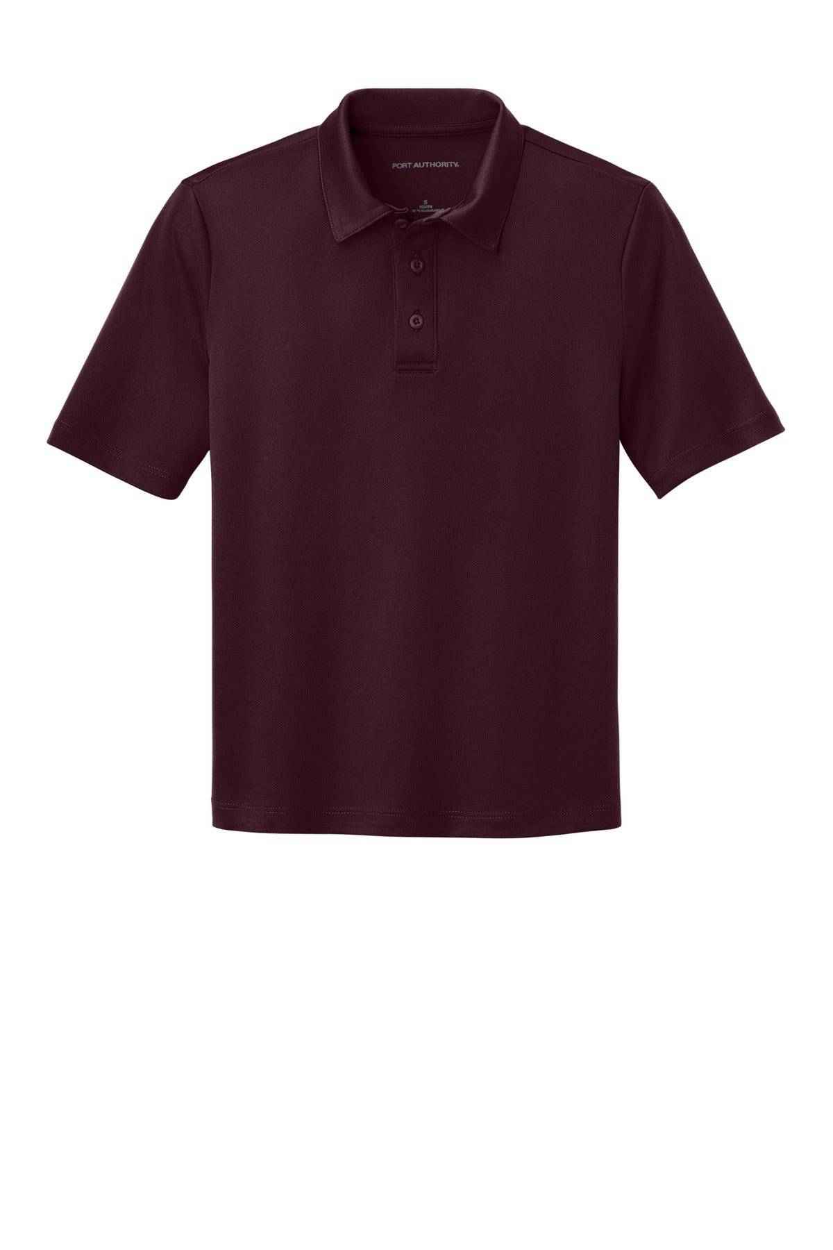 Port Authority Youth Silk Touch Performance Polo. Y540 Maroon