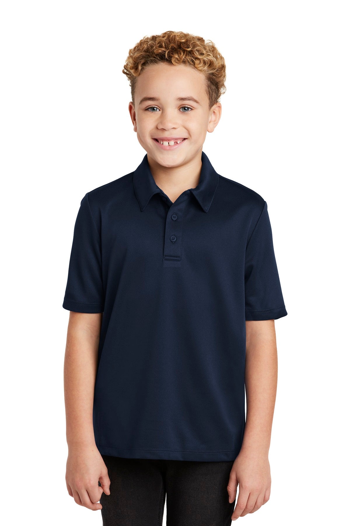 Port Authority Youth Silk Touch Performance Polo. Y540 Navy