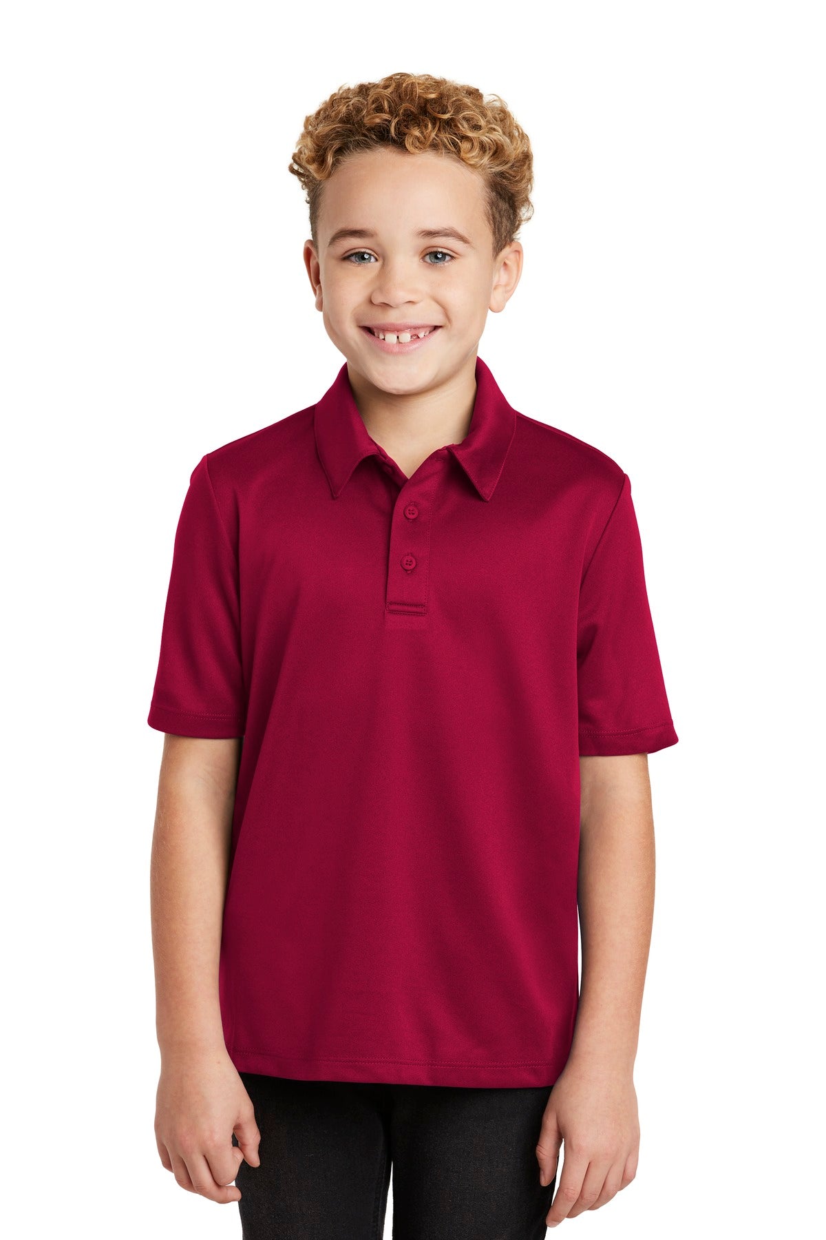 Port Authority Youth Silk Touch Performance Polo Y540 Red