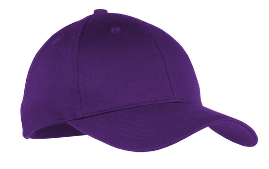 Port Authority Youth Six-Panel Twill Cap YCP80 Purple