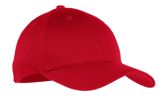 Port Authority Youth Six-Panel Twill Cap YCP80 Red