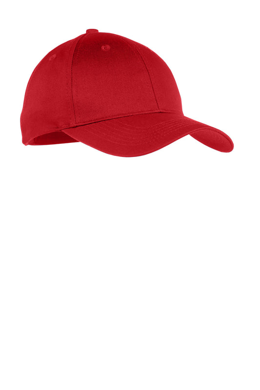 Port Authority Youth Six-Panel Twill Cap YCP80 True Red