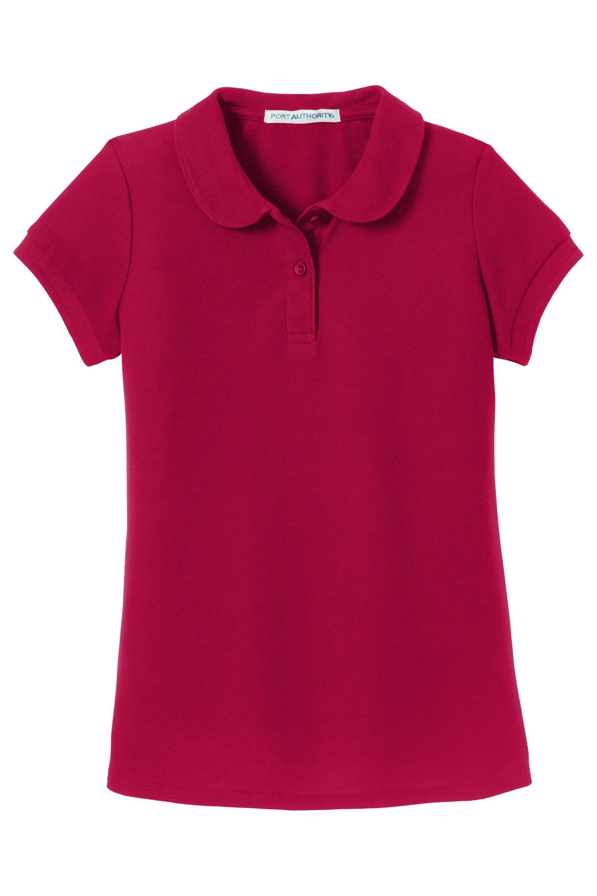 Port Authority Girls Silk Touch Peter Pan Collar Polo. YG503 Red