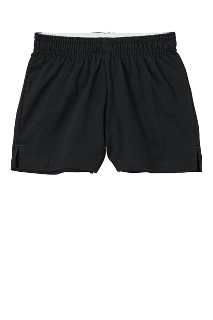 Sport-Tek Girls Jersey Knit Squad Short YGST311 Black